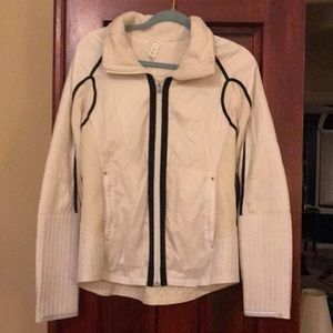 Lululemon cream quilted fleece lined jacket